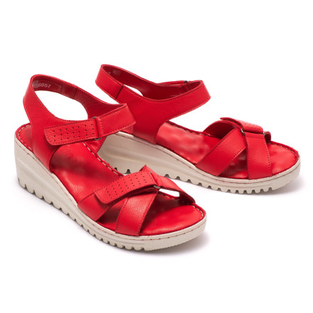 Босоніжки жіночі Welfare 0260-6057 RED LEATHER