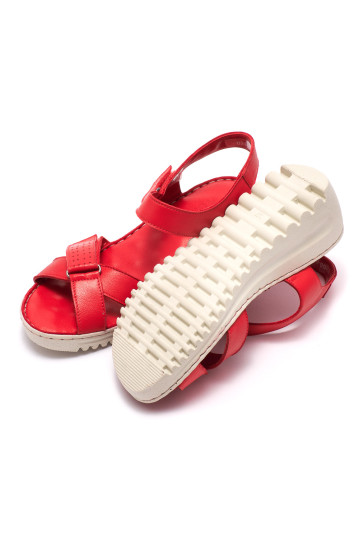 Босоніжки жіночі Welfare 0260-6057 RED LEATHER