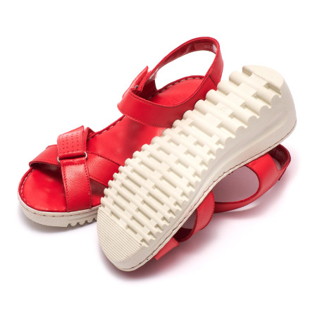 Босоніжки жіночі Welfare 0260-6057 RED LEATHER