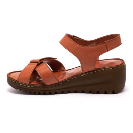 Босоніжки жіночі Welfare 0260-6057 TAN LEATHER