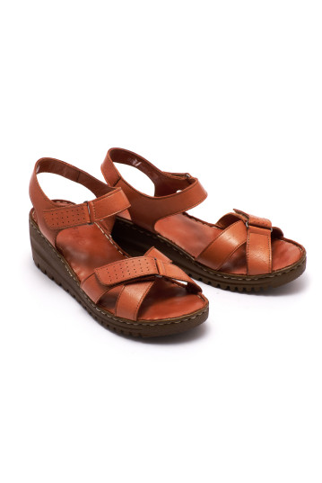 Босоніжки жіночі Welfare 0260-6057 TAN LEATHER