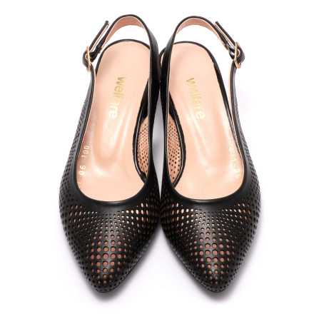 Босоніжки жіночі Welfare 0431-TN06 100.900 BLACK LTHR BLACK PTNT