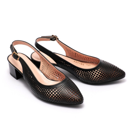 Босоніжки жіночі Welfare 0431-TN06 100.900 BLACK LTHR BLACK PTNT