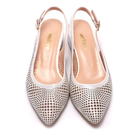 Босоніжки жіночі Welfare 0431-TN06 245.309 WHITE LEATHER WHITE PATENT