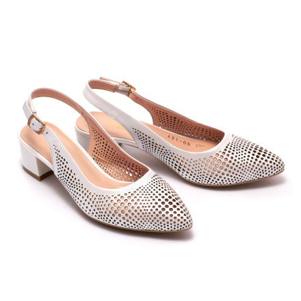 Босоніжки жіночі Welfare 0431-TN06 245.309 WHITE LEATHER WHITE PATENT