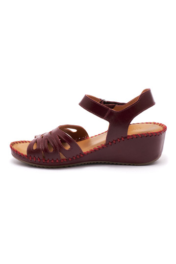 Босоніжки жіночі Welfare 0453-752-4262 BURGUNDY LEATHER