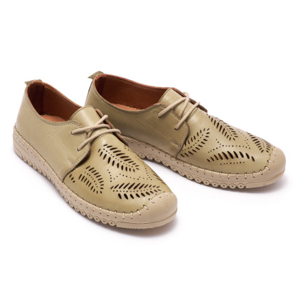 Туфлі жіночі Welfare 0636-1026-L21 27 LIGHT GREEN LEATHER