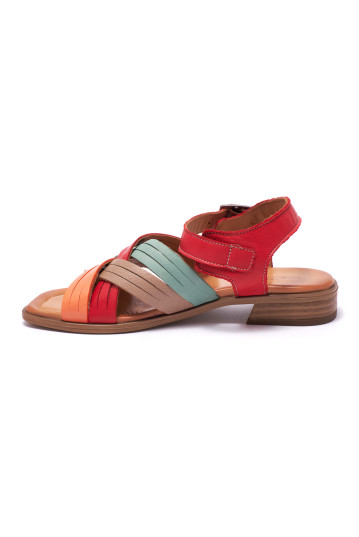Босоніжки жіночі Welfare 0095-745 73.56.68.71 RED MULTI LEATHER