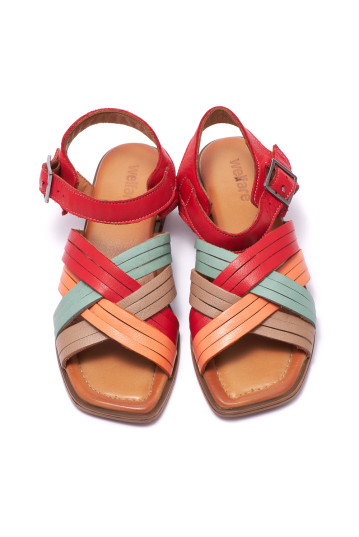 Босоніжки жіночі Welfare 0095-745 73.56.68.71 RED MULTI LEATHER