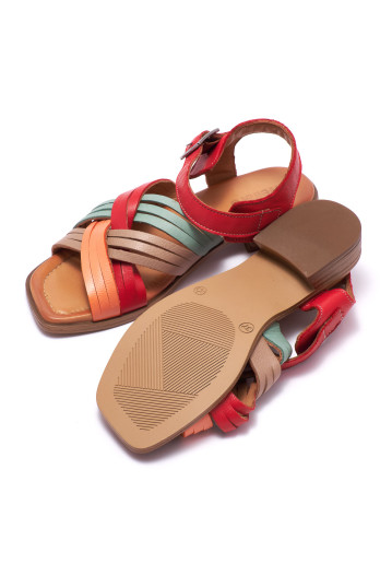 Босоніжки жіночі Welfare 0095-745 73.56.68.71 RED MULTI LEATHER