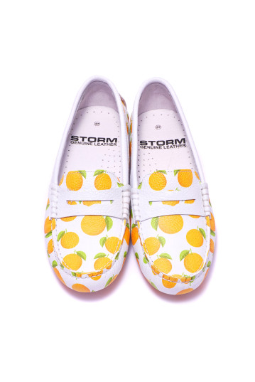 Мокасины женские KayakStorm 601 WHITE WITH ORANGES