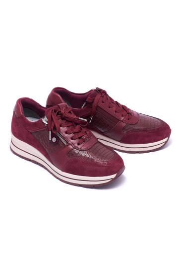 Кроссовки женские Tamaris 1-1-23740-27 532 BURGUNDY/CROCO