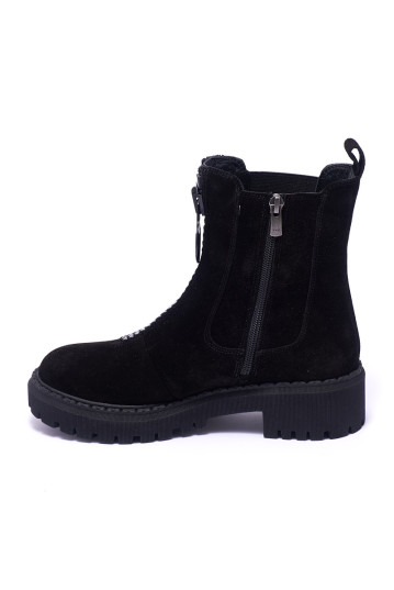 Ботинки женские Welfare 0010-7057S KRK 0215 BLACK SUEDE