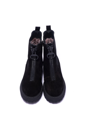 Ботинки женские Welfare 0010-7057S KRK 0215 BLACK SUEDE
