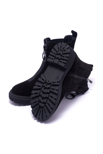 Ботинки женские Welfare 0010-7057S KRK 0215 BLACK SUEDE