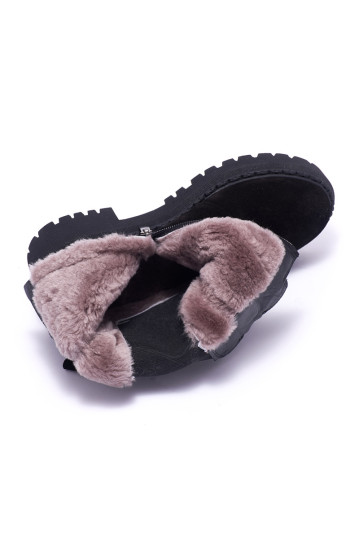 Ботинки женские Welfare 0010-7057S KRK 0215 BLACK SUEDE