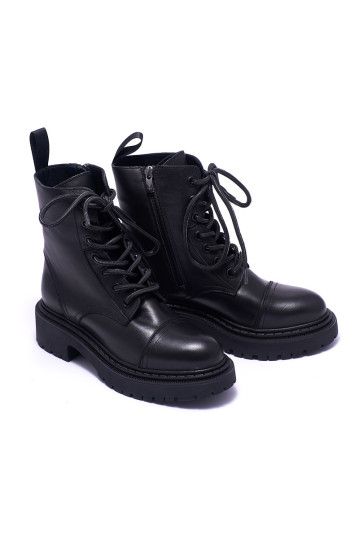 Ботинки женские Welfare 0394-70307D PL 01 BLACK LEATHER