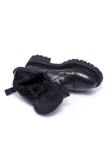 Ботинки женские Welfare 0394-70307D PL 01 BLACK LEATHER
