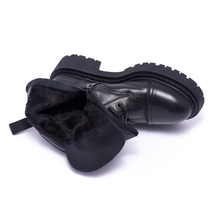 Черевики жіночі Welfare 0394-70307D PL 01 BLACK LEATHER