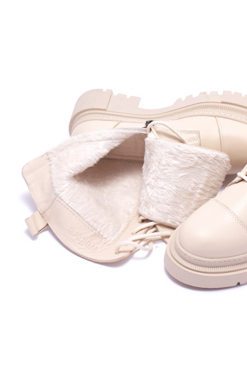 Ботинки женские Welfare 0482-2430D 394 BEIGE LEATHER