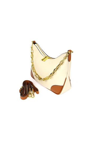 Жіноча сумка Welfare 6068 BEIGE/BROWN