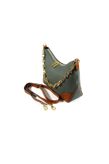 Жіноча сумка Welfare 6068 D.GREEN/BROWN