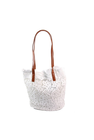 Жіноча сумка Welfare 9033 WHITE/BROWN