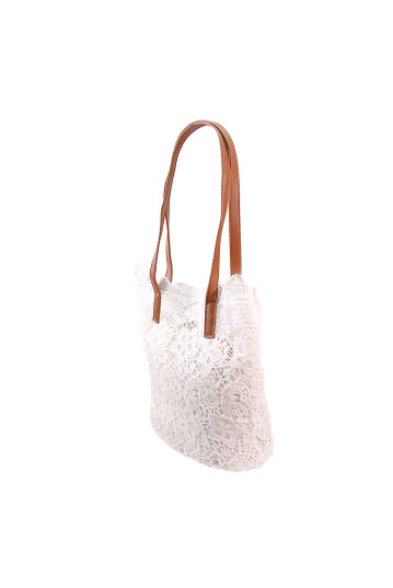 Жіноча сумка Welfare 9033 WHITE/BROWN