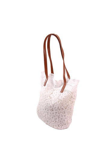 Жіноча сумка Welfare 9033 WHITE/BROWN