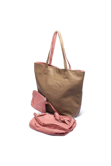 Сумка женская Welfare 1103-9 BEIGE/PINK