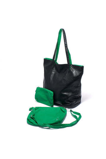 Жіноча сумка Welfare 1103-9 BLK/GREEN