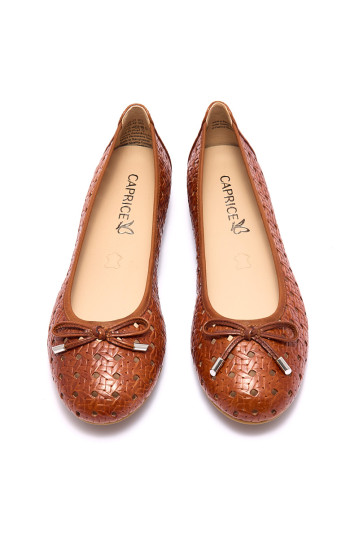 Балетки жіночі Caprice 9-22109-42 303 COGNAC NAPPA