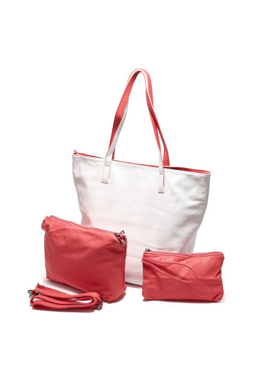 Сумка женская Welfare 66848 WHITE/RED