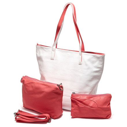 Жіноча сумка Welfare 66848 WHITE/RED