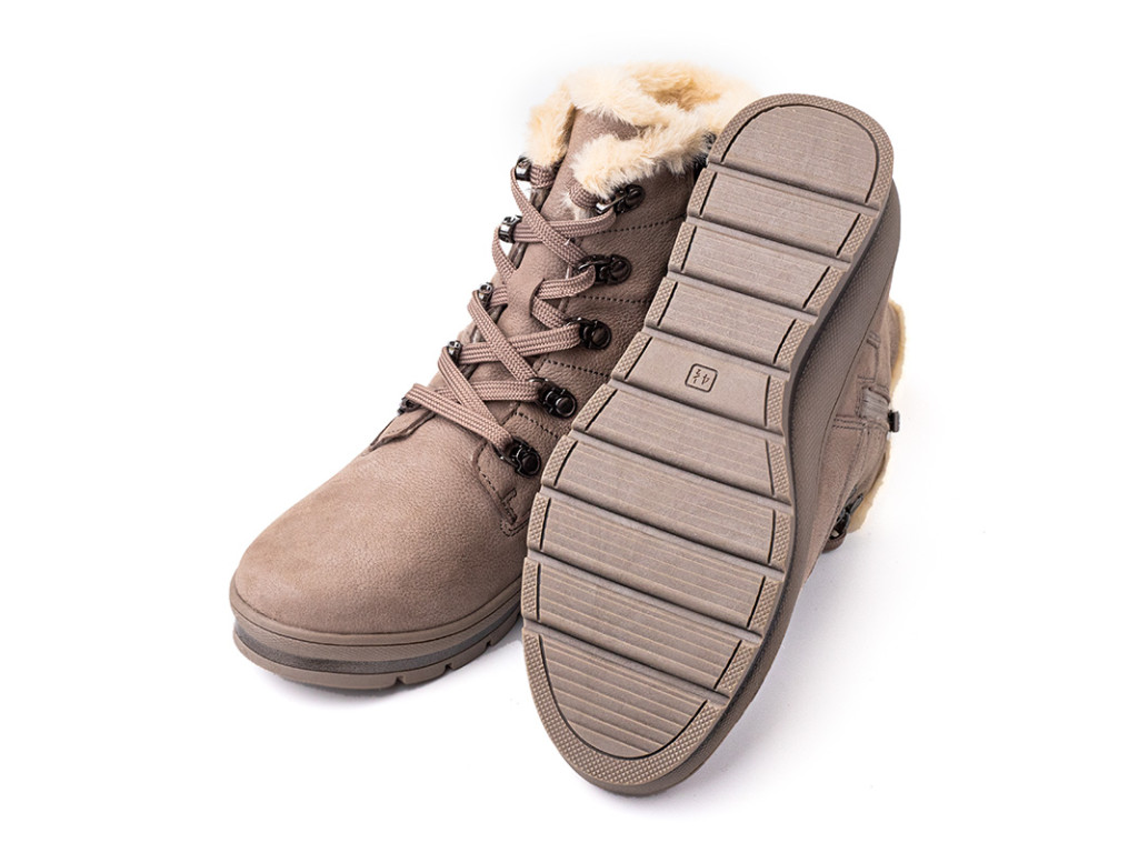 Stivaletti Caprice 9-26205-43 neri in pelle e tessuto con suola a zeppa