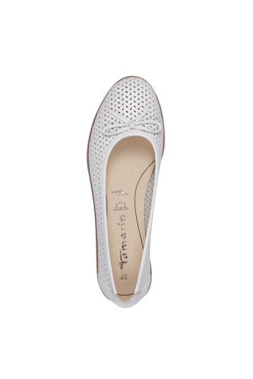 Балетки жіночі Tamaris 1-22121-42 117 WHITE LEATHER