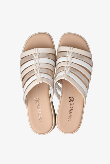 Сабо женские Caprice 9-27201-44 137 WHITE/LT GOLD