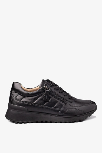 Комфортная кожанная обувь Caprice 9-23701-41 03F BLACK/BLK SOLE
