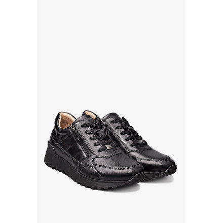 Комфортная кожанная обувь Caprice 9-23701-41 03F BLACK/BLK SOLE