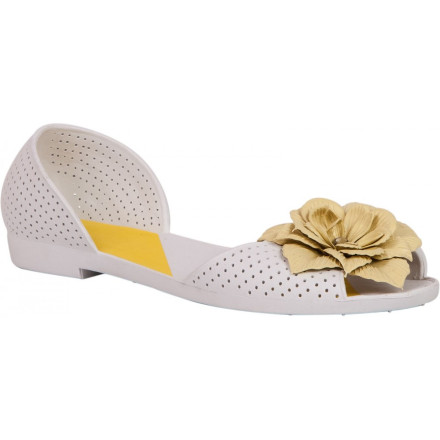 Балетки жіночі Valex 5002 бел /желт цветок ВЛ2016