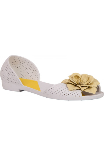 Балетки жіночі Valex 5002 бел /желт цветок ВЛ2016
