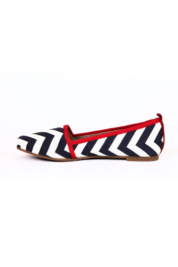 Балетки жіночі Tamaris 1/1-24618/24 864 NAVY/WHITE/RED