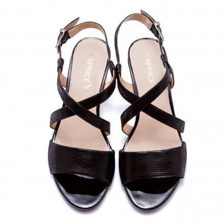 Босоніжки жіночі Caprice 9/9-28300/20 010 BLACK REPTILE