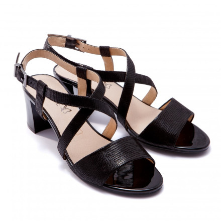 Босоніжки жіночі Caprice 9/9-28300/20 010 BLACK REPTILE