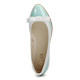 Балетки жіночі Casual 767 мята лак+белая окантовка-161