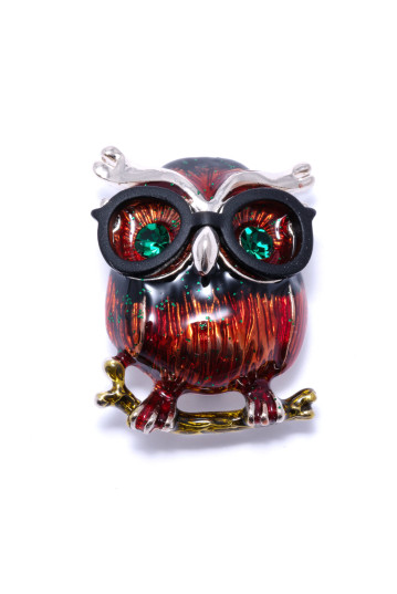 Брошка жіноча Welfare BF000571-H red