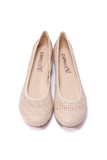Балетки жіночі Caprice 99/9-22103/22 411 BEIGE WAXY NAP