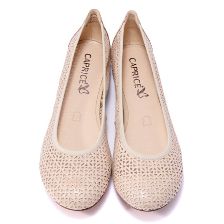 Балетки жіночі Caprice 99/9-22103/22 411 BEIGE WAXY NAP
