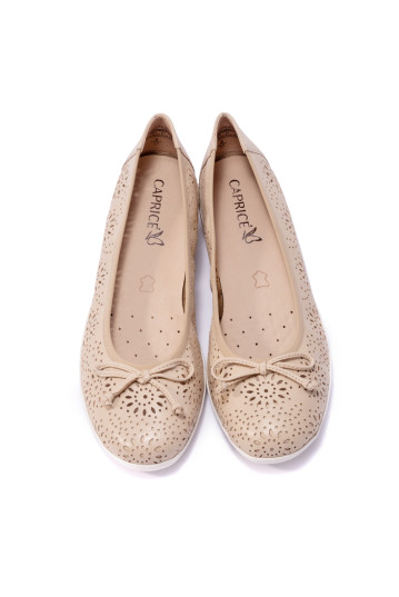 Балетки жіночі Caprice 9/9-22551/22 411 BEIGE WAXY NAP