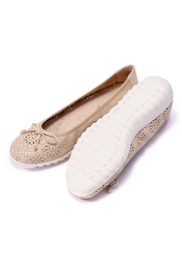 Балетки жіночі Caprice 9/9-22551/22 411 BEIGE WAXY NAP